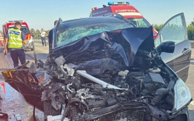 Plan Roşu de Intervenţie, după ce două autoturisme s-au ciocnit pe A1. Patru adulți și un minor au fost transportați la spital