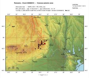 Cutremur de 3,2 grade în Vrancea