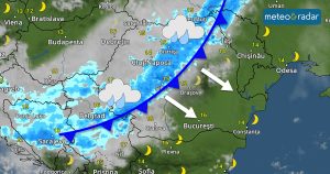 Averse și furtuni cu un front rece
