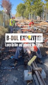 Bd. Expoziției, o nouă față: Linia de tramvai, modernizată în proporție de 70%, anunță Primarul Bujduveanu