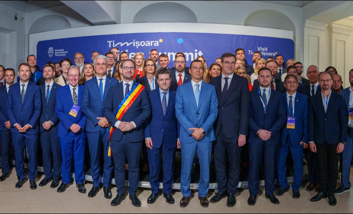 Primarul Stelian Bujduveanu la Timișoara Cities Summit: alături de primarii marilor capitale europene.