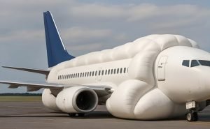 Avion cu airbaguri și inteligență artificială pentru aterizări în siguranță