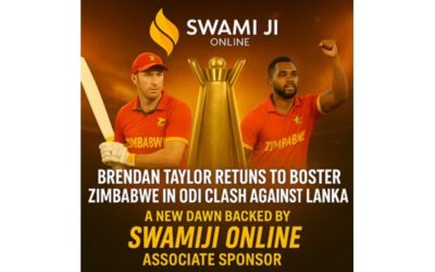 Brendan Taylor Returns for Zimbabwe in ODI Clash With Sri Lanka; Series Sponsored by Swamiji Online