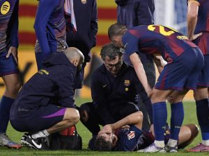 Dezastru la Barcelona! Jucător plânge pe teren