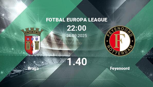 Braga vs Feyenoord, Ponturi Pariuri Fotbal Europa League