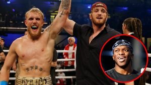 „Frate, stai” – Logan îl mustră pe Jake Paul pentru condițiile cu KSI, glumind la meciul Davis