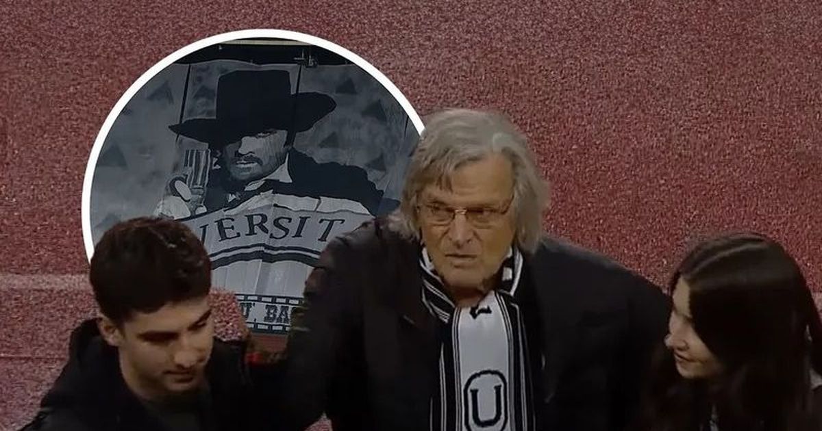 „Mărgelatu”, în peluza U Cluj Coregrafie specială a fanilor Universității pentru Florin Piersic » Actorul,  prezent la Derby-ul Clujului