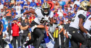 Kendre Miller, running-back-ul Saints, domină NFL în această categorie.