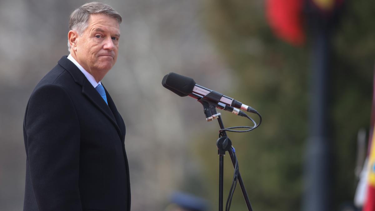 Klaus Iohannis la microfon