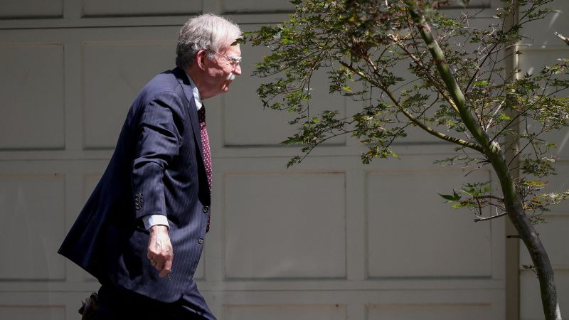 Former Trump national security adviser John Bolton indicted