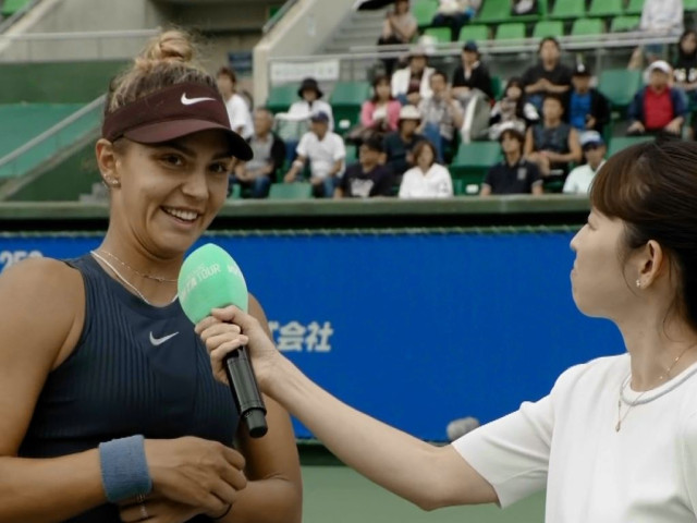 Jaqueline Cristian a izbucnit în râs la flash-interviu, după calificarea în ”sferturi” la WTA Osaka