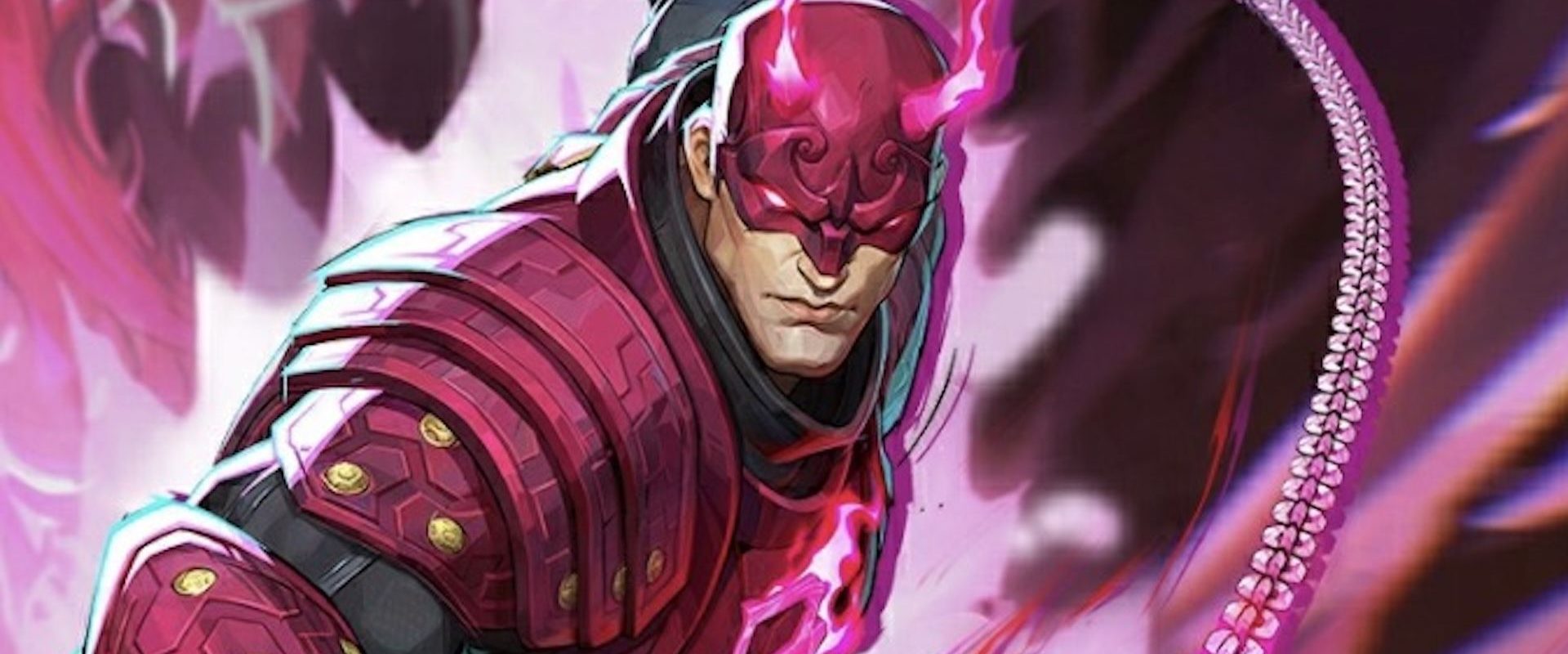 Daredevil throws back the chains attached to his weapon