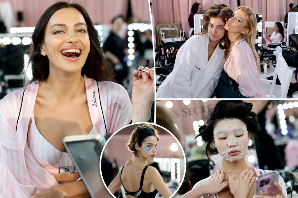 Models getting ready for the runway