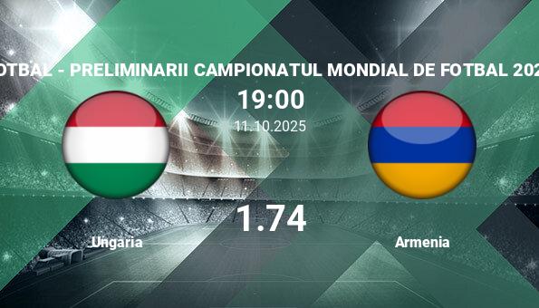Ungaria vs Armenia, Ponturi Pariuri Fotbal