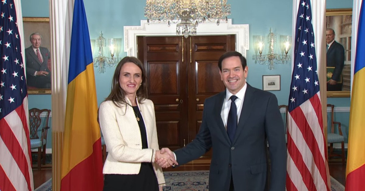 Primele imagini de la întâlnirea dintre Oana Țoiu și Marco Rubio