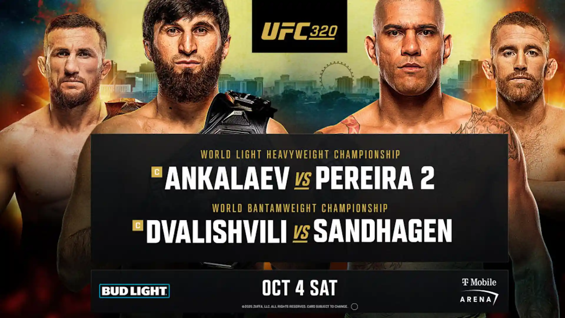 UFC 320 – Scoruri în direct și difuzare