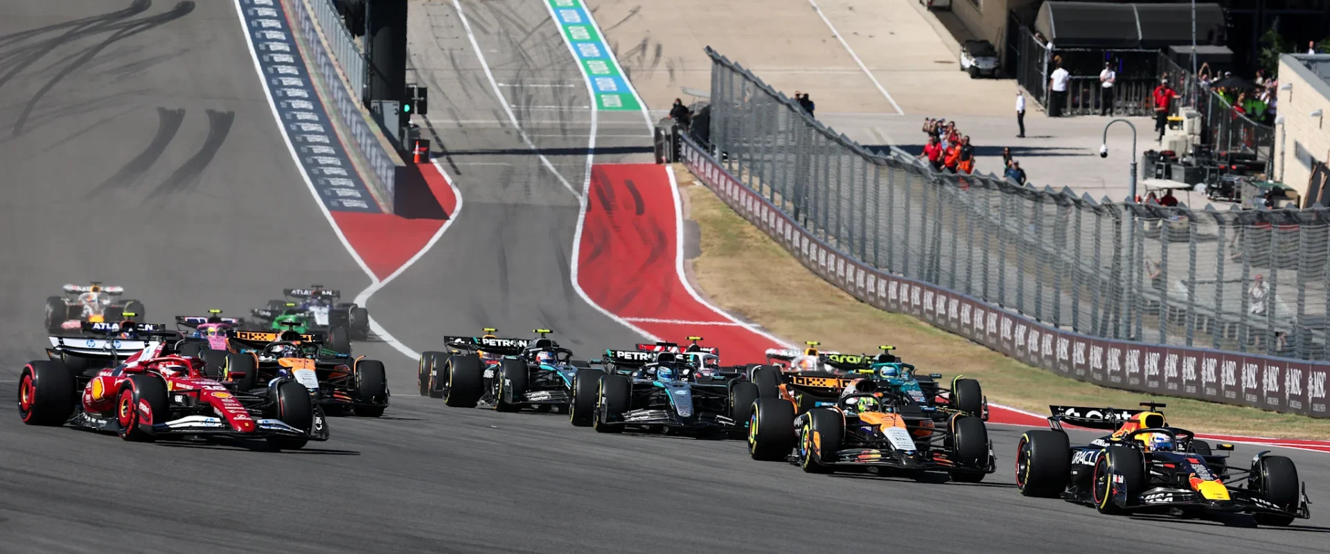 AUSTIN, TEXAS - OCTOBER 19: Second placed Lando Norris of Great Britain and McLaren in the Drivers