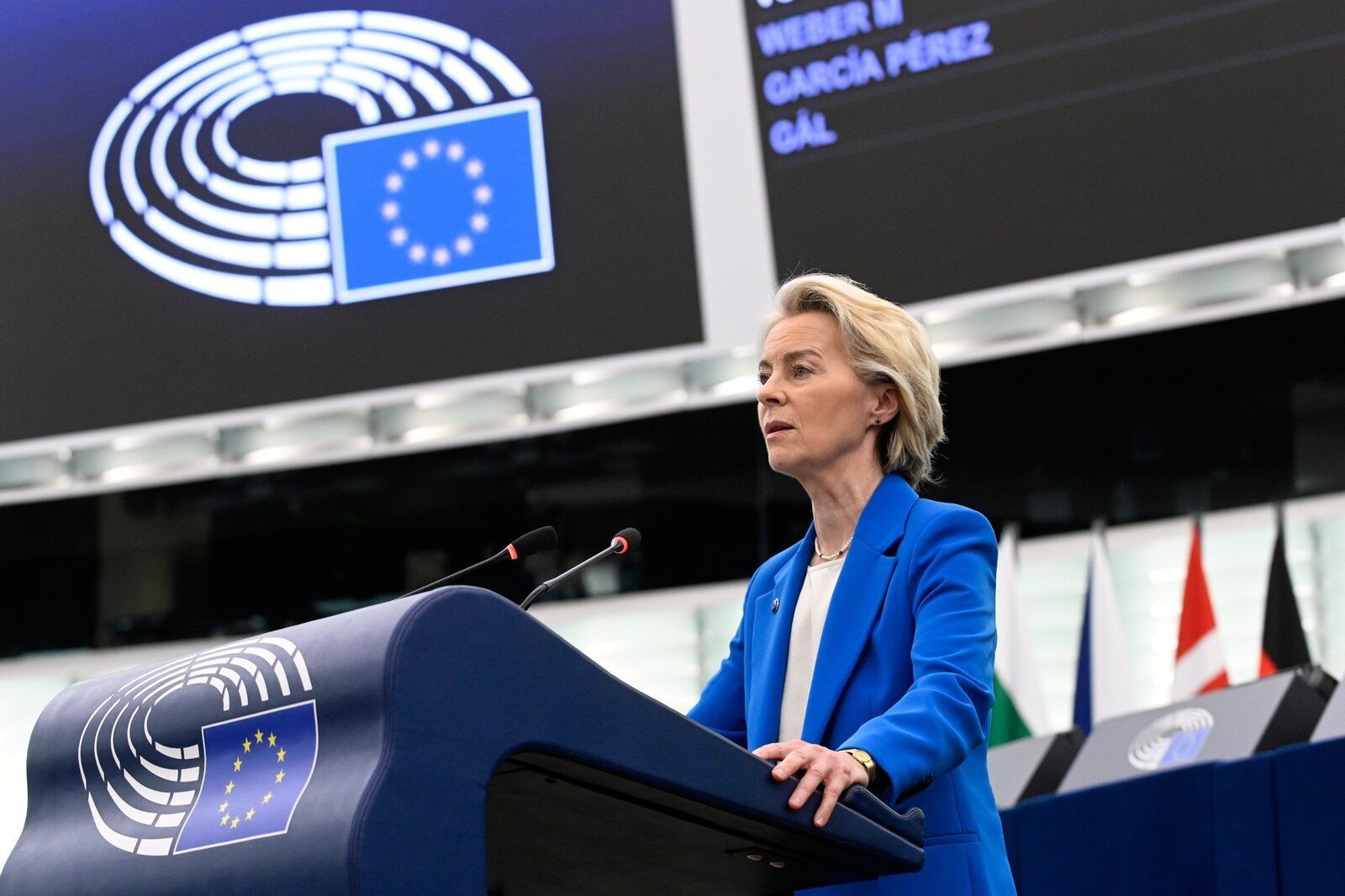 Ursula von der Leyen, sub presiunea a două moțiuni, îl cheamă pe Putin: „Europeenii săi ascultă”