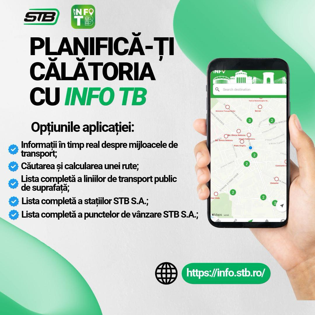 InfoTB, aplicația preferată a milioane de călători – Primarul Stelian Bujduveanu o laudă pe Facebook.