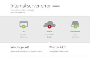 Peste 20% din internet a căzut din cauza problemelor majore ale Cloudflare, afectând România