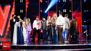 Cei 12 concurenţi care intră în faza LIVE la Vocea României, show‑ul fiind lider total de audienţă