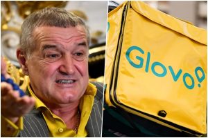 Cum a reacționat Gigi Becali când un curier Glovo a ajuns lângă el pe străzile Bucureștiului