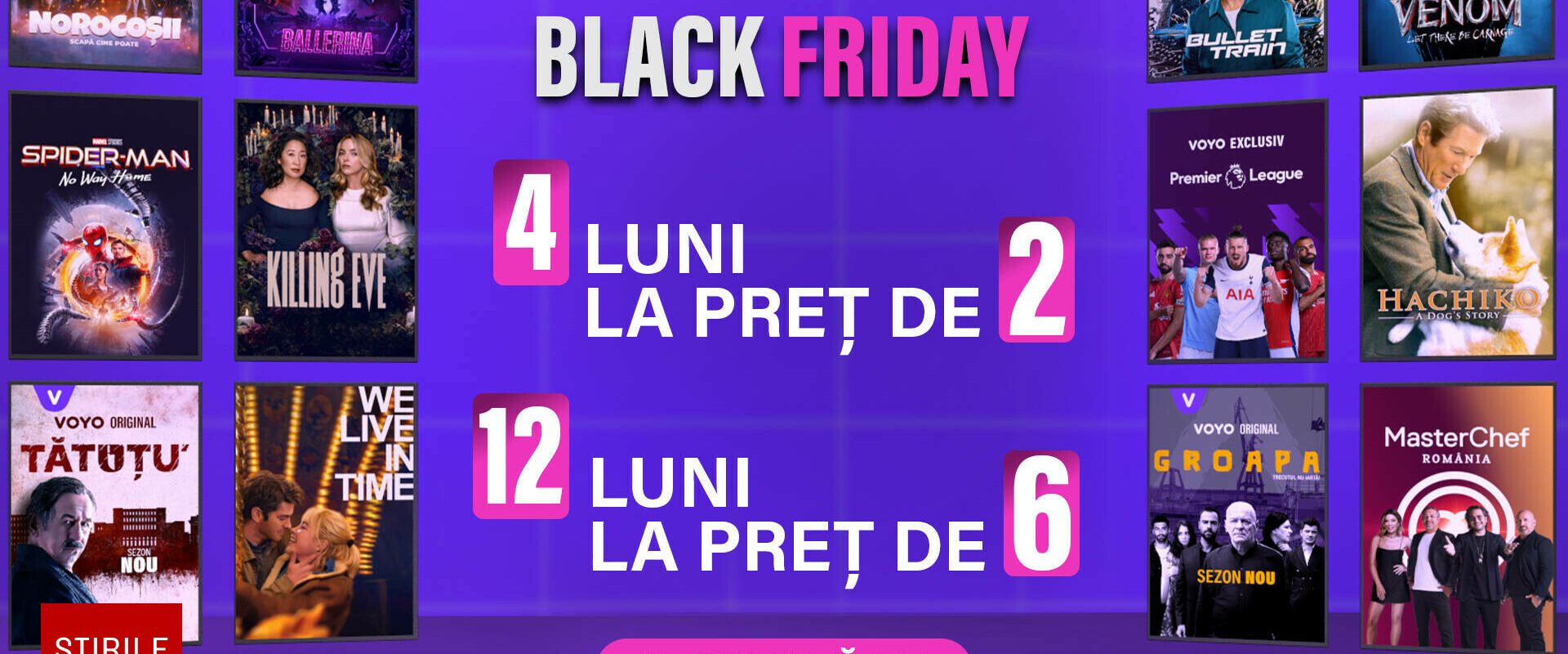 Black Friday aduce reduceri spectaculoase pe VOYO: divertisment nelimitat la jumătate de preț