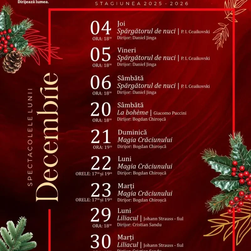 Magia lunii decembrie la Opera Națională Română Iași
