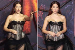 Millie Bobby Brown ceartă fotograful la covorul roșu al „Stranger Things”.