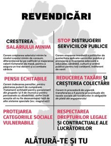 Patru federații sindicale vor desfășura miercuri o manifestație în Piaţa Victoriei contra măsurilor de austeritate.