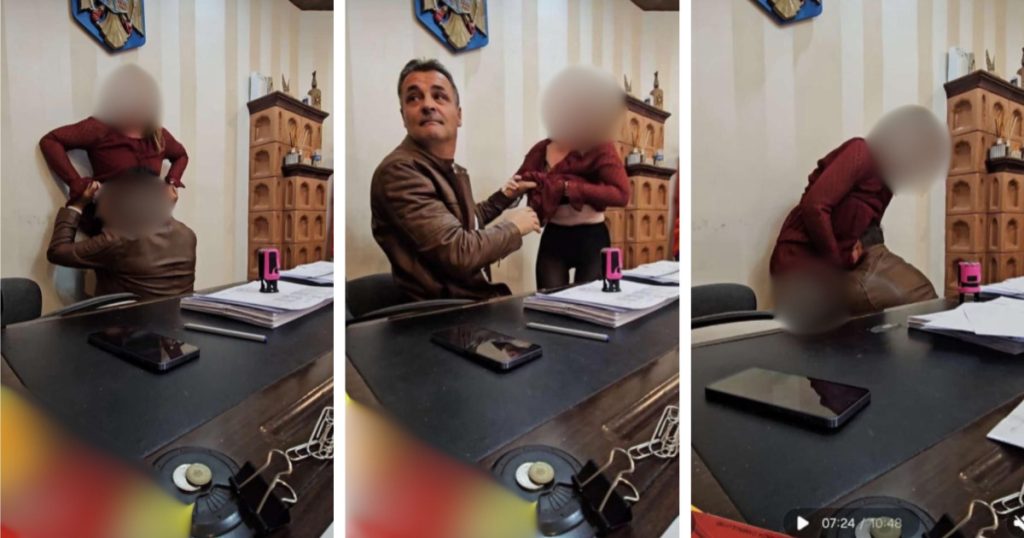 Scandal într-o comună din România: imagini cu un primar care ar agresa sexual o femeie în biroul său. Edilul spune că sunt făcute cu AI