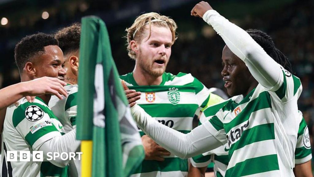 Sporting 3-0 Club Brugge: Geovany Quenda scores as Portuguese side claim third win