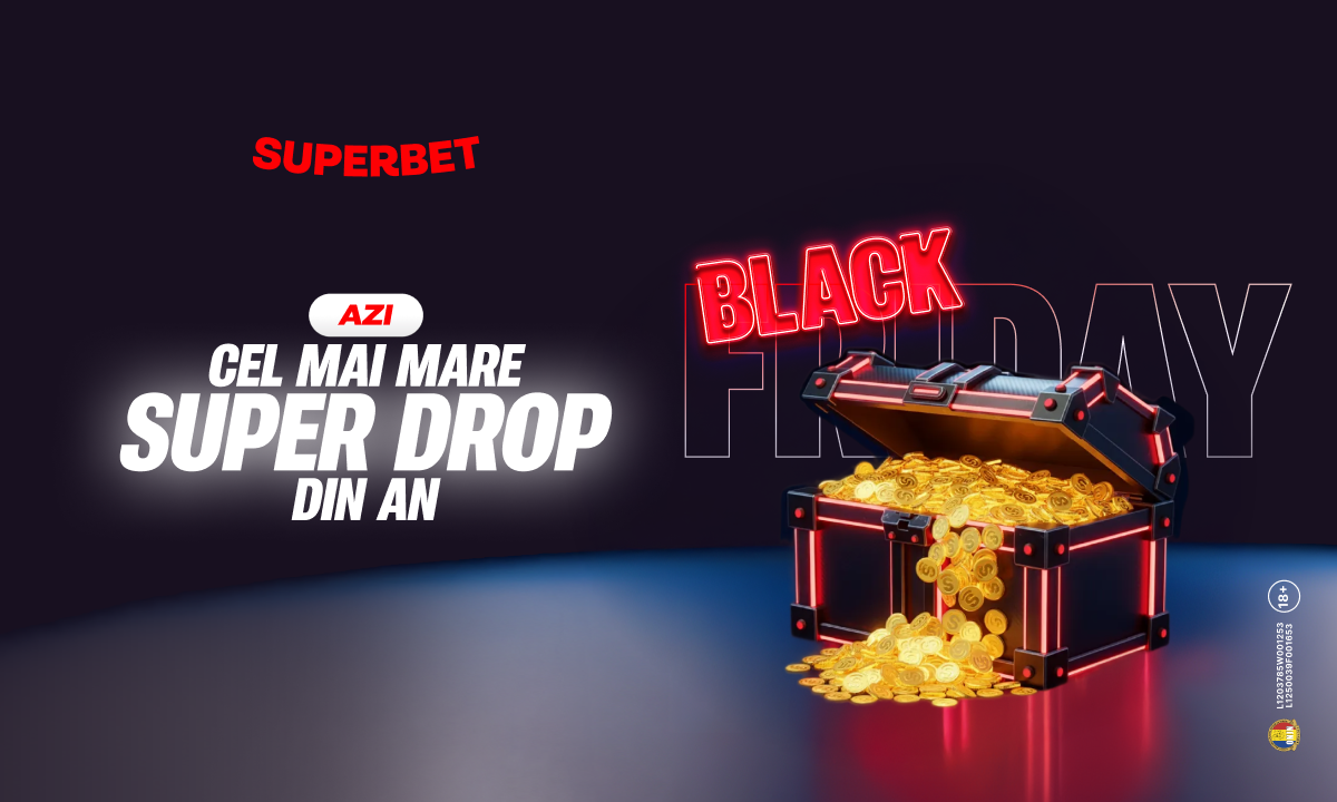 A început Black Friday la Superbet! Surprize peste surprize la cel mai mare Super Drop din an