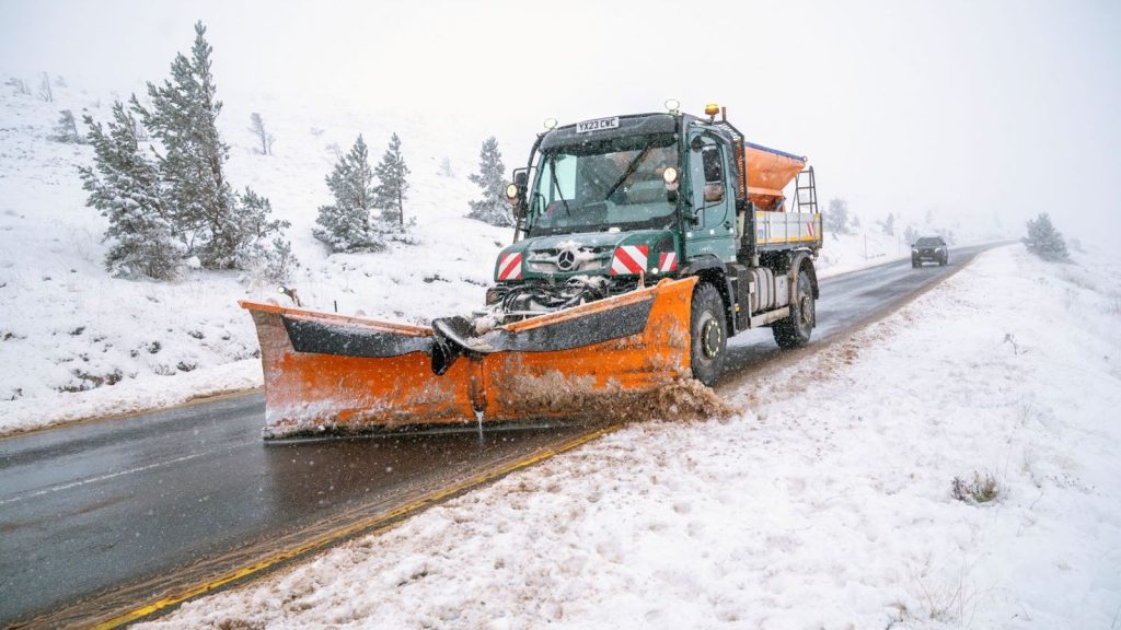 Ploughs have been busy near Aviemore in the Scottish Highlands this week. Pic: PA