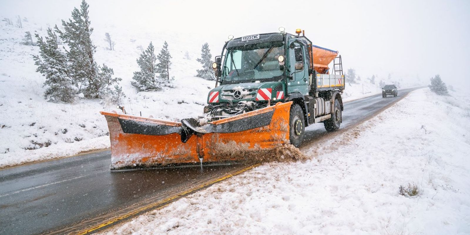 Ploughs have been busy near Aviemore in the Scottish Highlands this week. Pic: PA