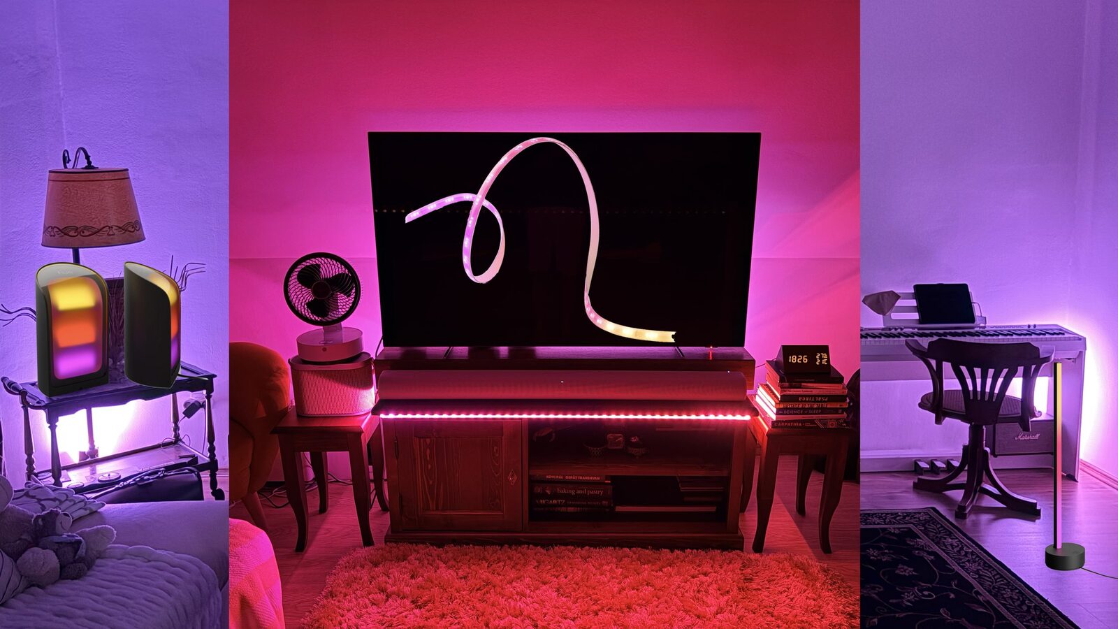 Transformă-ți casa peste noapte cu Philips Hue: Signe Gradient, Play Washer, Flux și Bridge Pro ca creier.