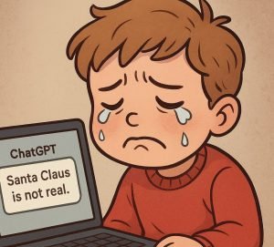 ChatGPT dezvăluie copilului că Moș Crăciun nu e real – ce reacționează părinții?