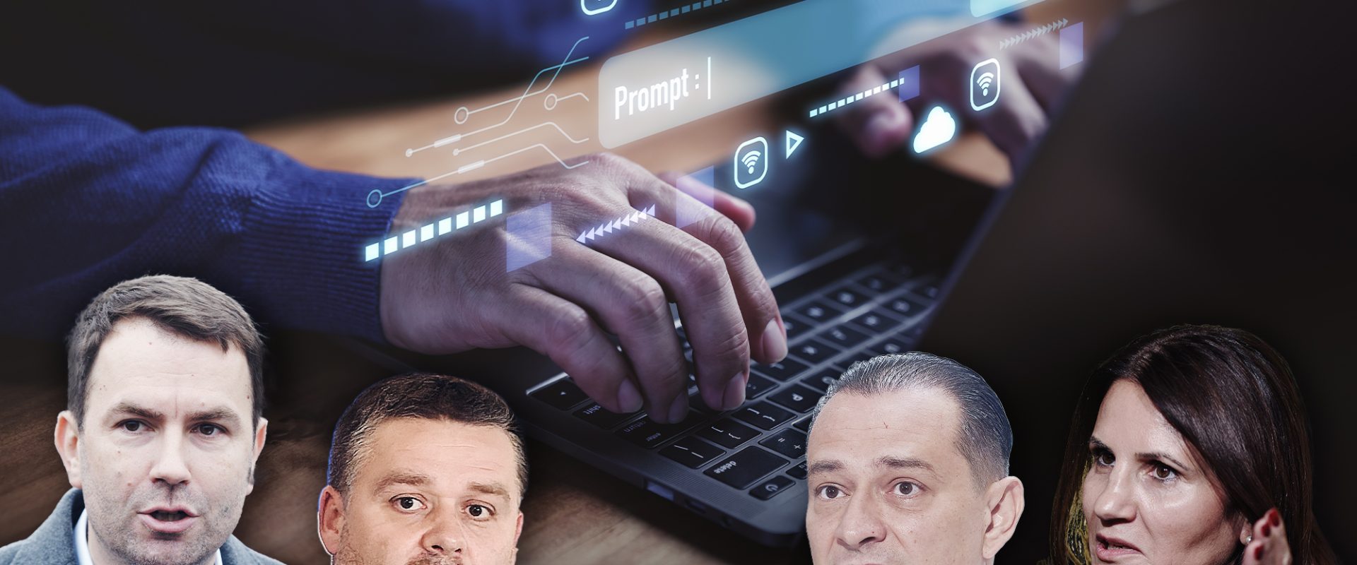 Cătălin Drulă, Ciprian Ciucu, Daniel Băluță și Anca Alexandrescu, candidați pentru funcția de primar general. Foto: Inquam Photos, Dreamstime. Colaj: Ion Mateș / Hotnews.