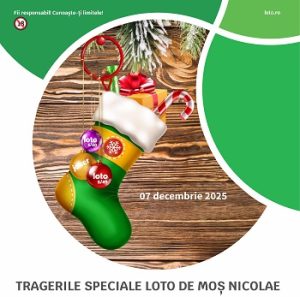 Extragerile speciale Loto la Moș Nicolae, organizate de Loteria Română