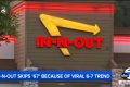 In-N-Out removes number 67 from order system due to viral 6-7 trend