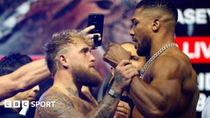 Jake Paul – Anthony Joshua: Confruntarea finală devine tensionată când AJ respinge pumnul lui Paul
