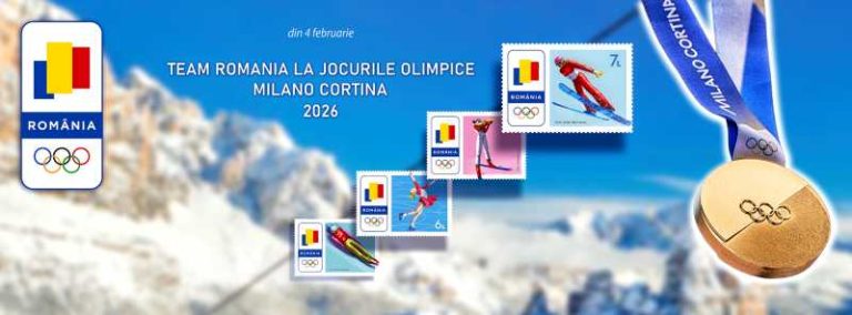 Emisiune filatelică dedicată Jocurilor Olimpice de iarnă, în magazinele Romfilatelia