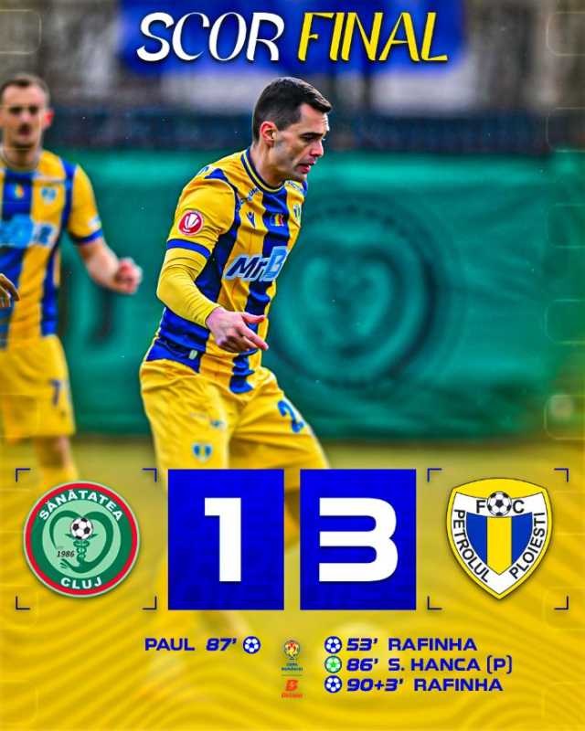 Petrolul Ploiești învinge Sănătatea Cluj în Cupa României