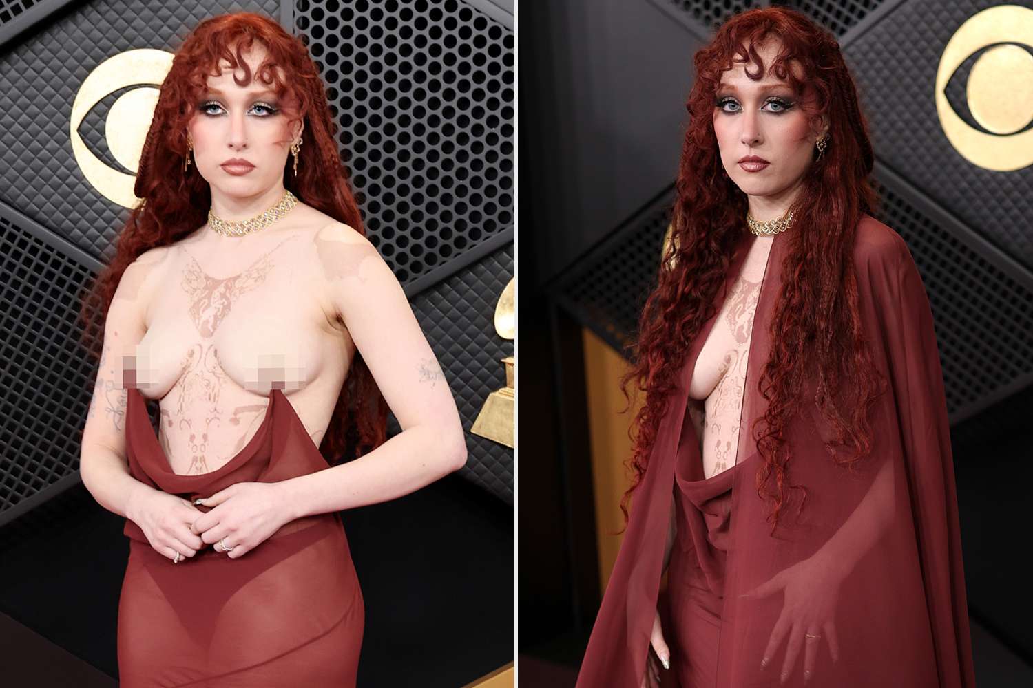 Chappell Roan uimie la Grammy 2026 în rochia transparentă din cercei pentru sâni