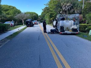 Woods, accident spectaculos: S-a târât din mașină, a fost arestat de poliție