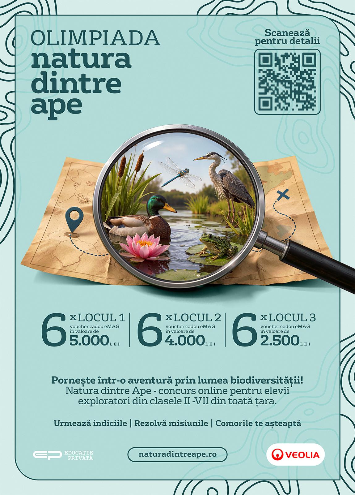 Veolia România susține olimpiada de biodiversitate „natura dintre ape”
