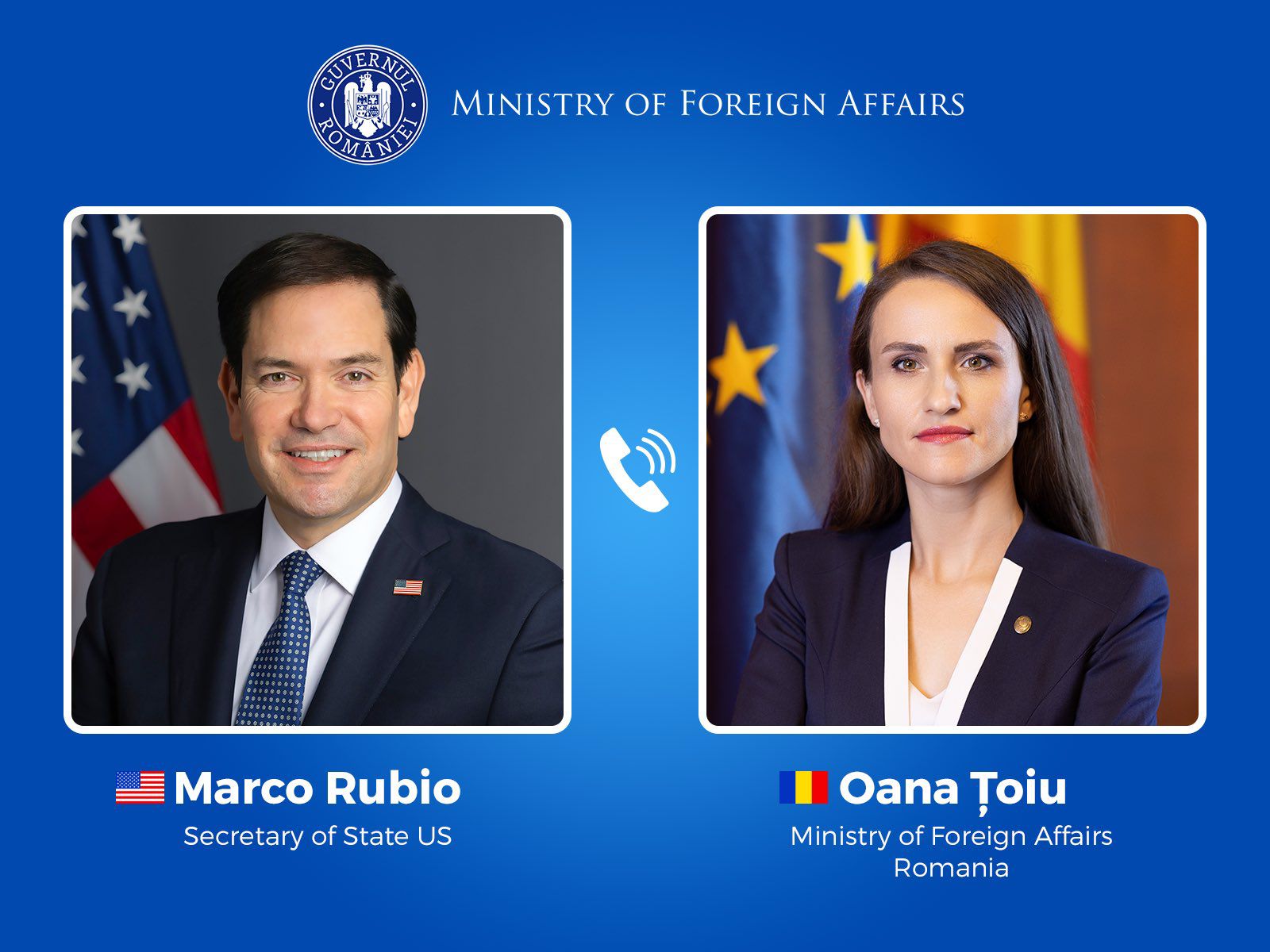 Întâlnire Oana Țoiu – Marco Rubio: Securitate, economie și relații bilaterale