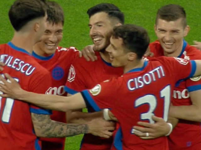 FCSB – Oțelul 3-0: Roș-albaștrii, victorie clară cu oaspeții la pământ