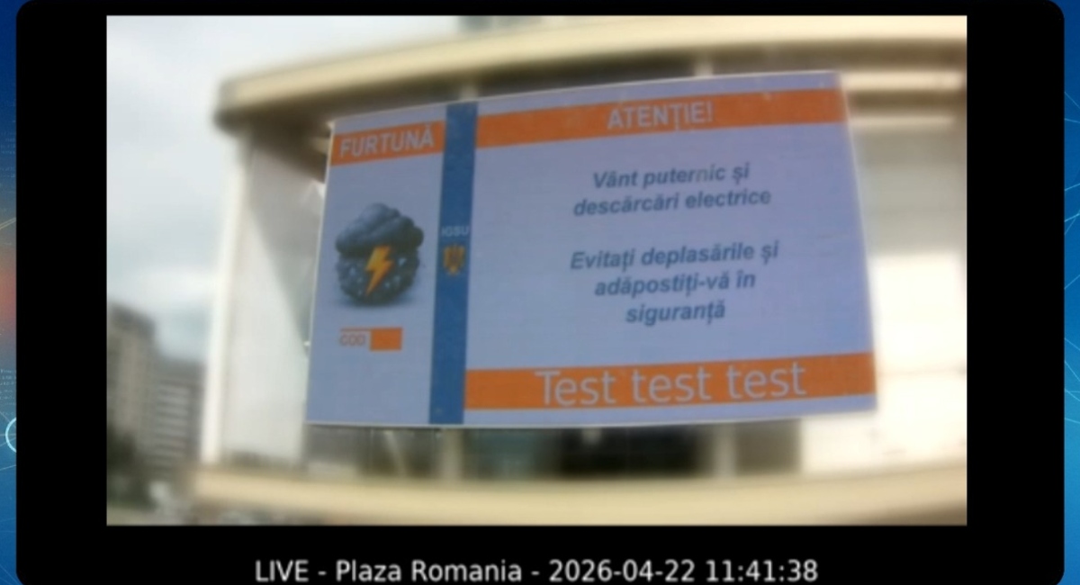 Alertă rapidă în București și 17 orașe: Panourile digitale afișează alerte sub un minut