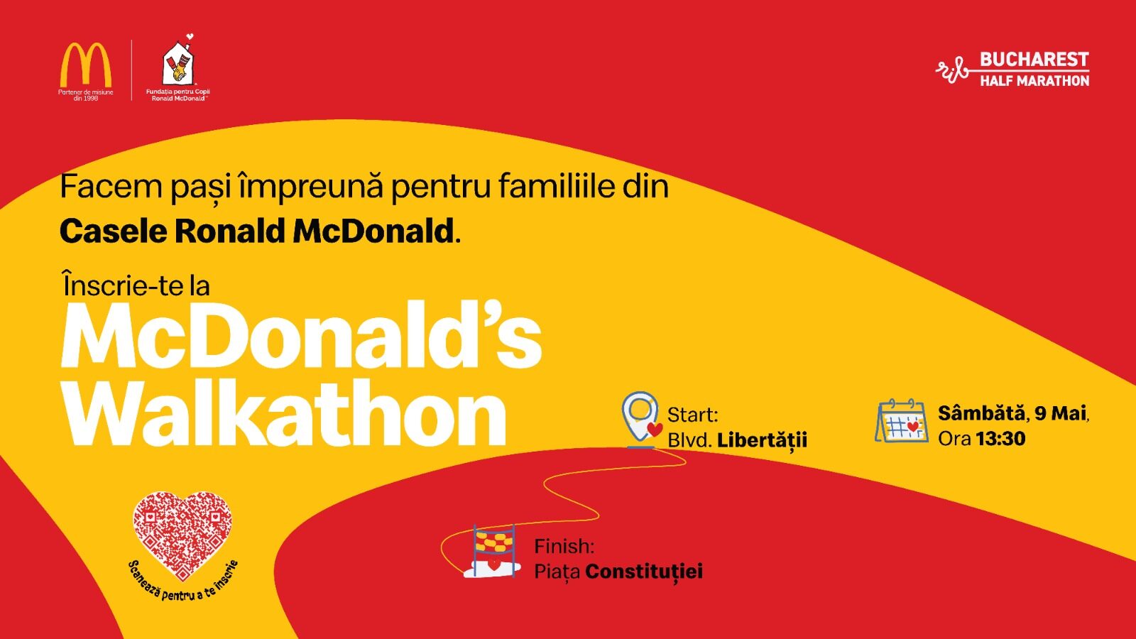 McDonald’s dă startul unei curse caritabile de 1 km la București Half Marathon